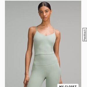lululemon Align Cropped Cami Tank Top - Palm Court- Size 0 - NWT